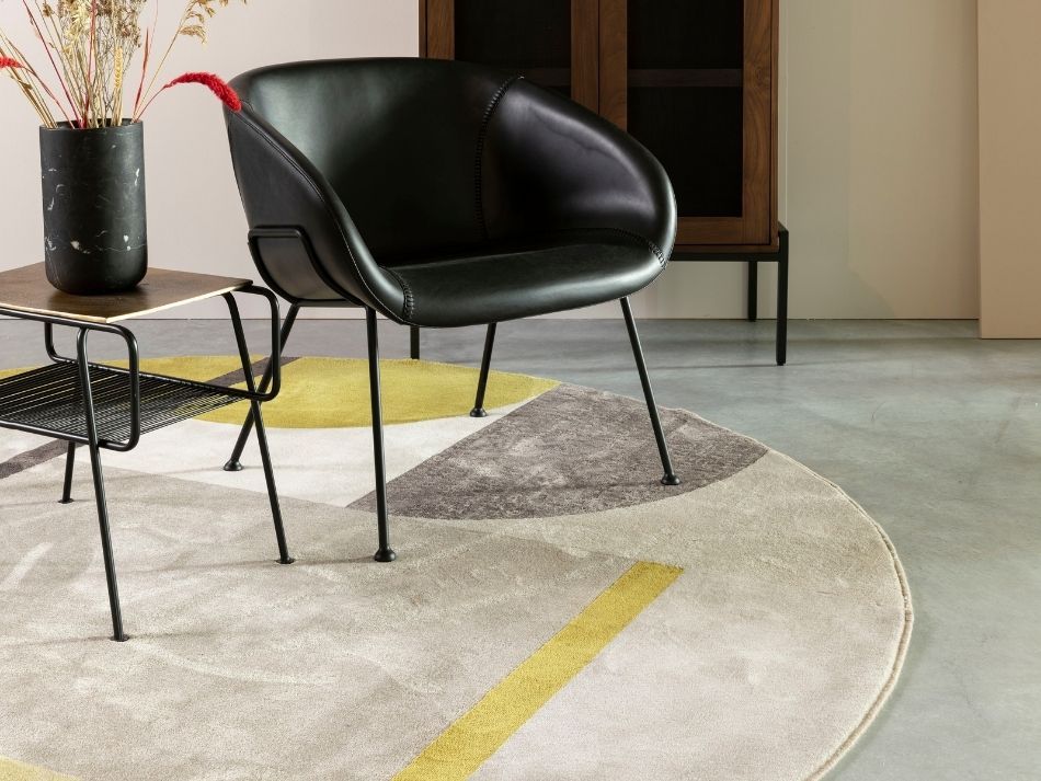 Alfombra Redonda Hilton 240cm Grey/Yellow — imagen 2