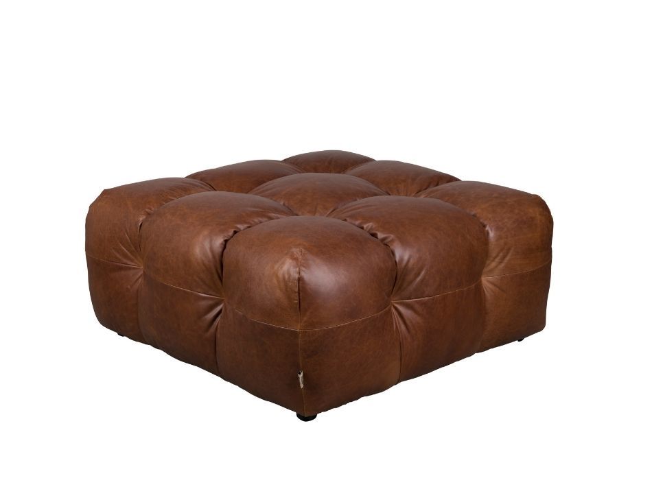 Otomano Hackman Cuero Chocolate
