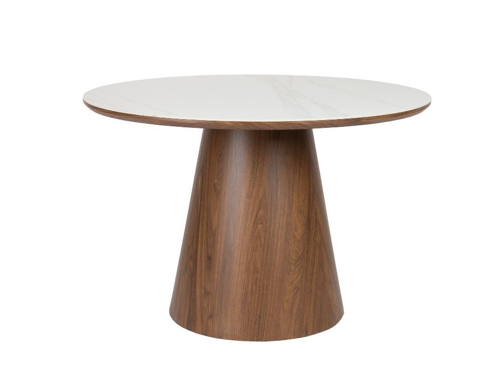 Mesa Almira Round Nogal